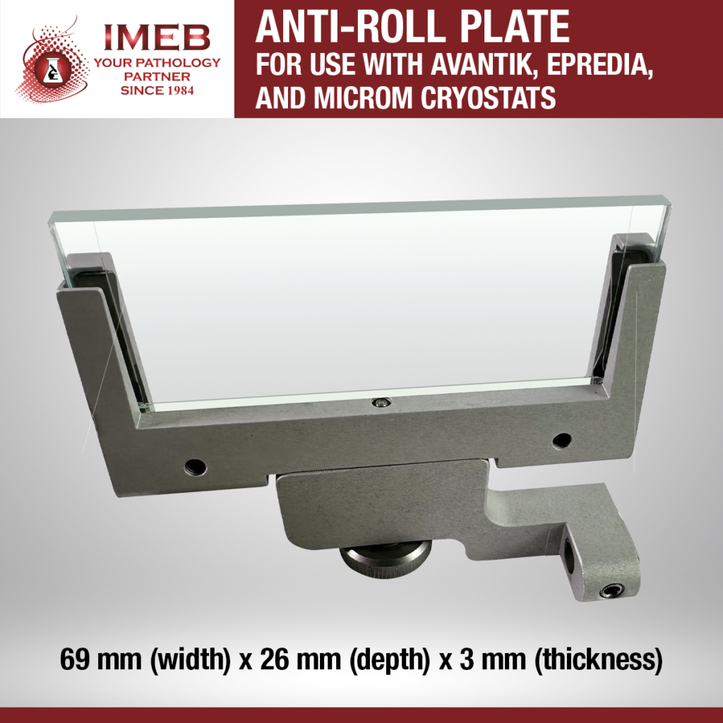Anti roll glass plate for avantik epredia and microm cryostats
