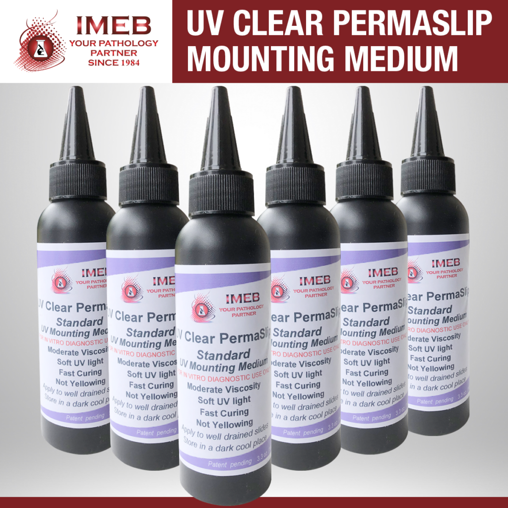Case of UV clear permaslip mounting medium